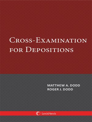 cover image of Cross-Examination for Depositions